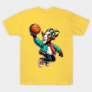 fun goat basketball T-Shirt